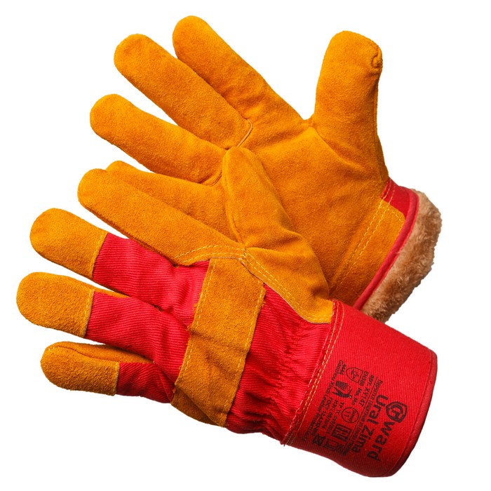 Gward Ural Zima Утепленные улучшенные спилковые комбинированные перчатки