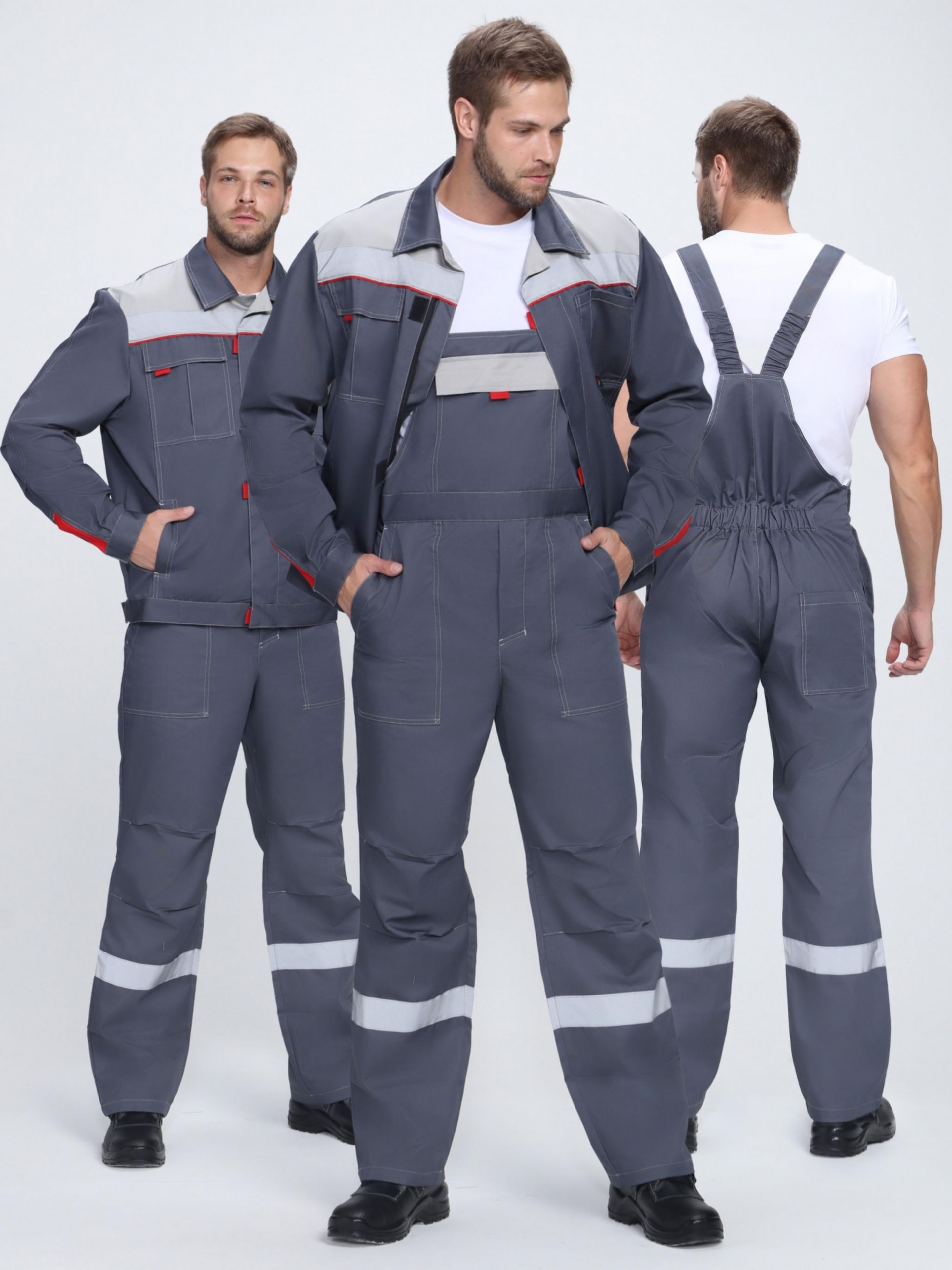 Костюм Фаворит-2 Премиум СОП IMP (тк.Смесовая,240) п/к, т.серый/серый/красный Костюм Фаворит-2 Премиум СОП IMP (тк.Смесовая,240) п/к, т.серый/серый/красный