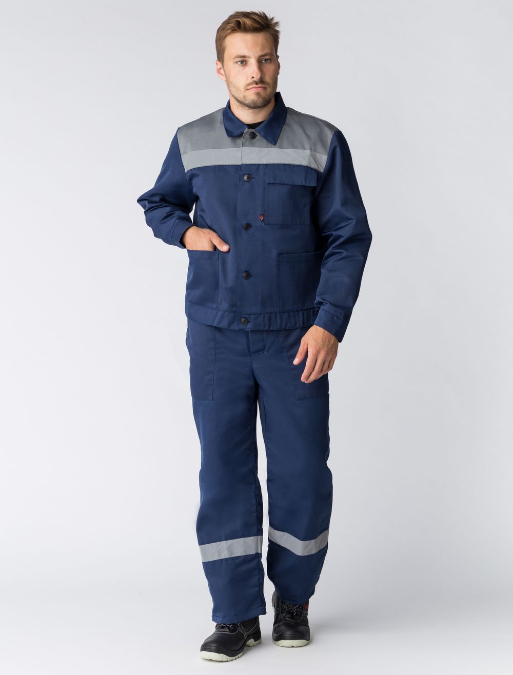 Костюм Труженик-2 СОП (тк.Смесовая,210) п/к, т.синий/серый Костюм Труженик-2 СОП (тк.Смесовая,210) п/к, т.синий/серый