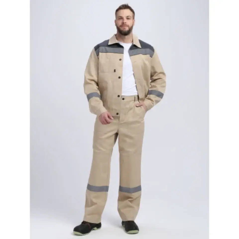 Костюм Легион-1 СОП (тк.Смесовая,210) брюки, бежевый/т.серый Костюм Легион-1 СОП (тк.Смесовая,210) брюки, бежевый/т.серый