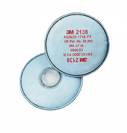 Фильтр 3M 2138 (P3) FFP3 противоаэрозольный с доп.защитой от фторводорода и диоксида серы до 12 ПДК,