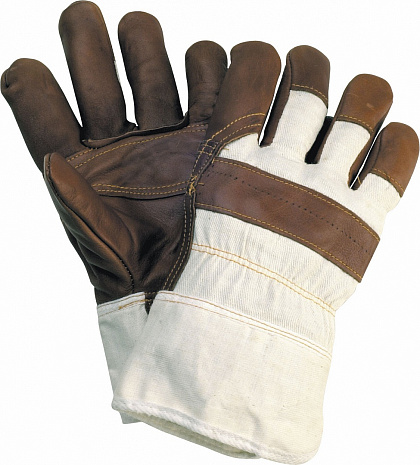Перчатки кожаные комбинированные утепленные