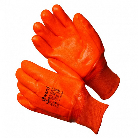 Gward Flame Трикотажные утепленные перчатки с оранжевым МБС покрытием