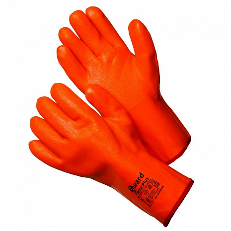 Gward Flame Plus Трикотажные утепленные перчатки с оранжевым МБС покрытием цельнозалитые